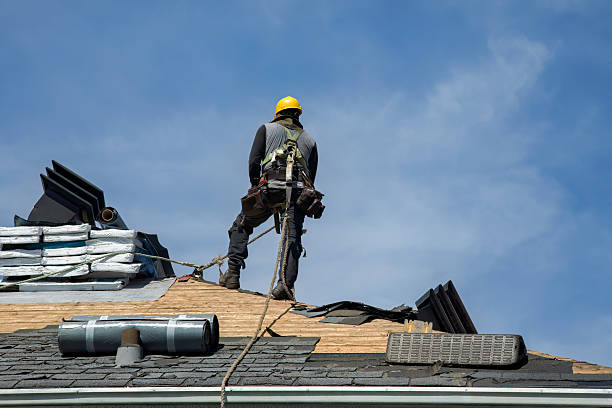 Professional Gutter Installation technician working in Grandview, WA